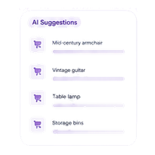 AI item suggestions