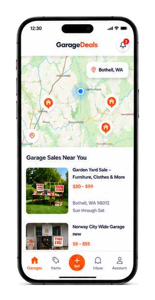 GarageDeals map screen
